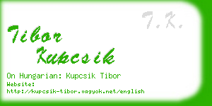 tibor kupcsik business card